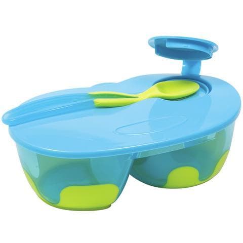 Kit Refeição - Tigela Com Divisória E Colher - Buba Baby