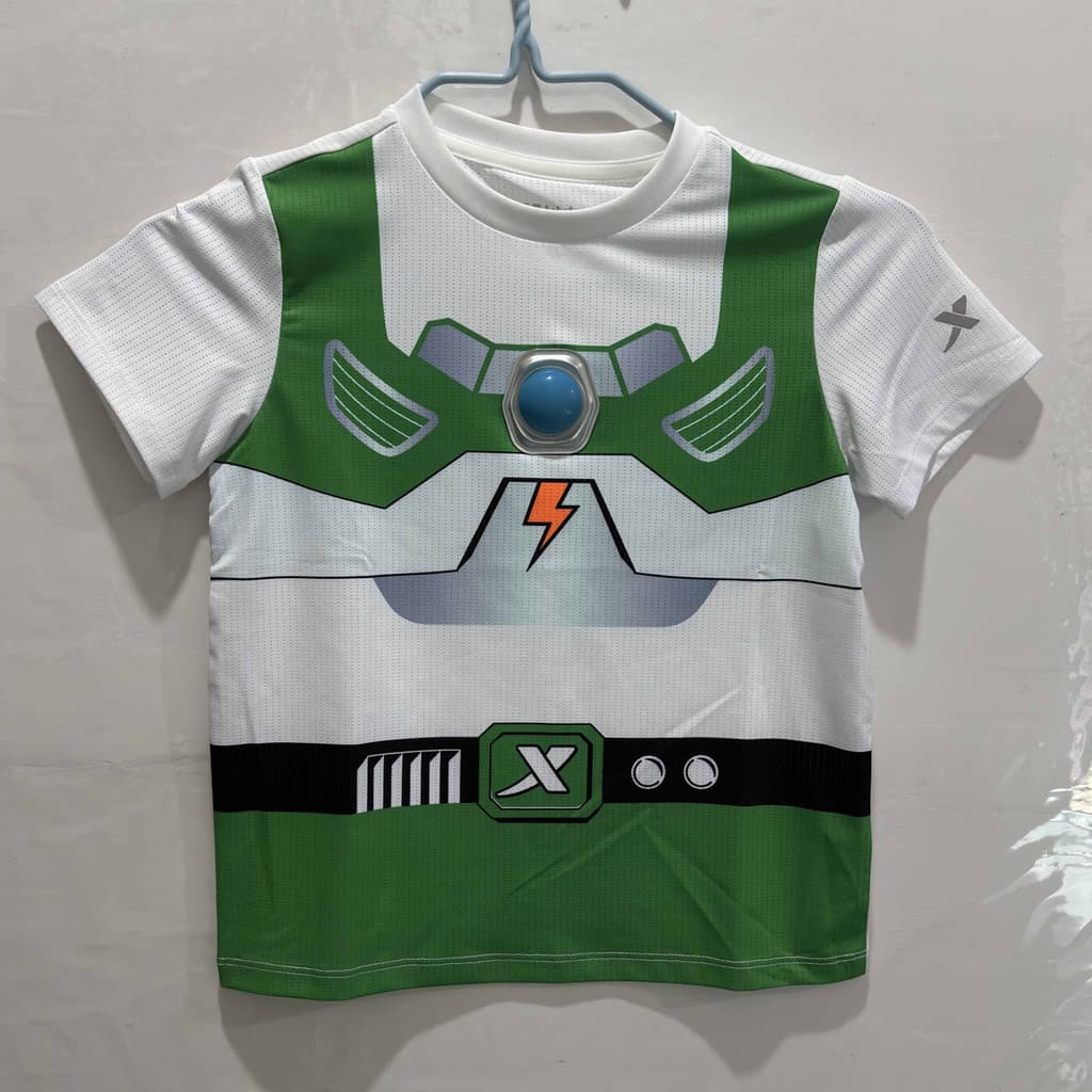 Tebu Camiseta infantil genuína de malha respirável de verão da Liga de desenho animado para bebês meninos esportes manga