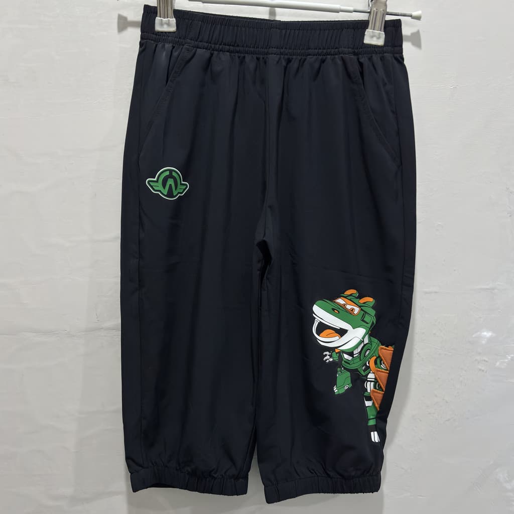 Tebu Calça infantil genuína de verão, seda gelada, respirável, desenho animado, calça esportiva cortada para meninos6762