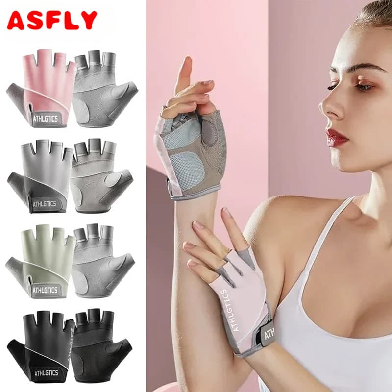 ASFLY 1 Par Respirável Luvas De Ciclismo Treino Ginástica Para Homens Mulheres Levantamento De Peso Sem Dedos Treinament