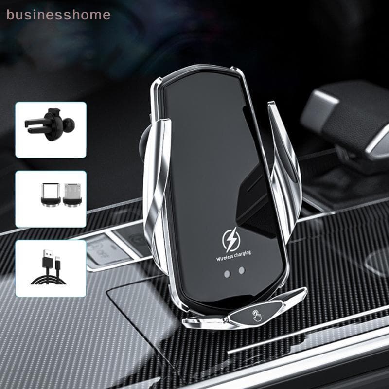 < busines > Carregador Sem Fio Do Telefone Carro Sensor Inteligente 15W Carregamento Rápido Suporte De Fixação Automátic
