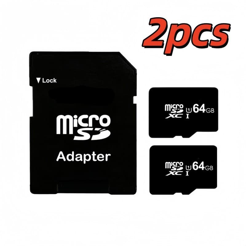 Cartão de Memória microSDXC 32GB 64GB Classe 10 UHS-I com Adaptador SD para Câmera Vigilância Celular Drone