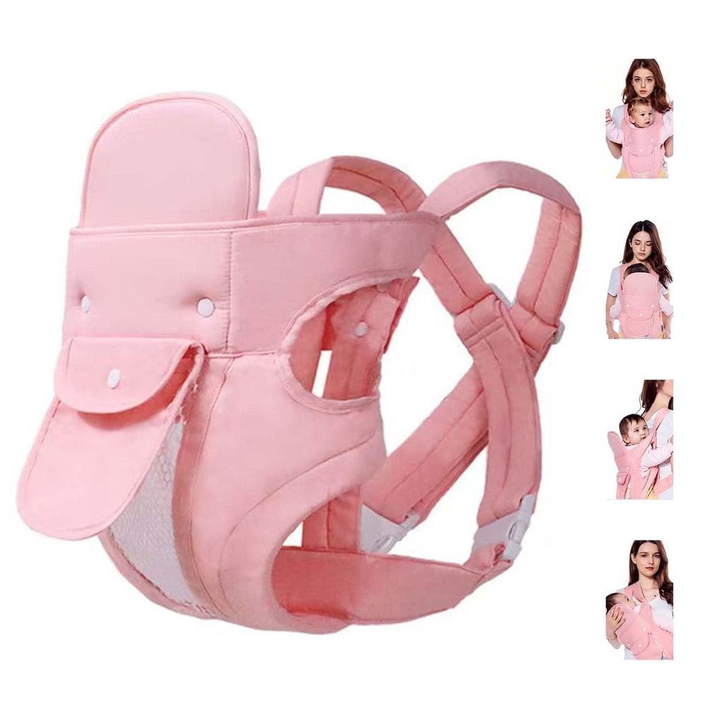 Porta-bebê KIYUMI, Portátil para Recém-nascidos e Crianças, Porta-bebê Leve e Respirável 4 em 1, Rosa EJXE