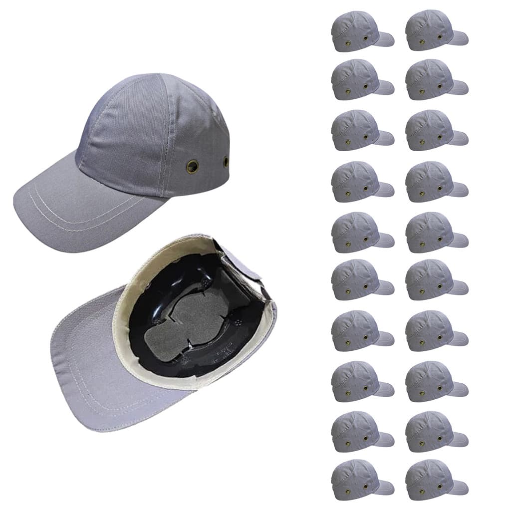 Bone com Capacete EPI Kit 20 Uni Obra Seguranca Casquete Trabalho Construcao Oficina Reparo Resistente Eficiente