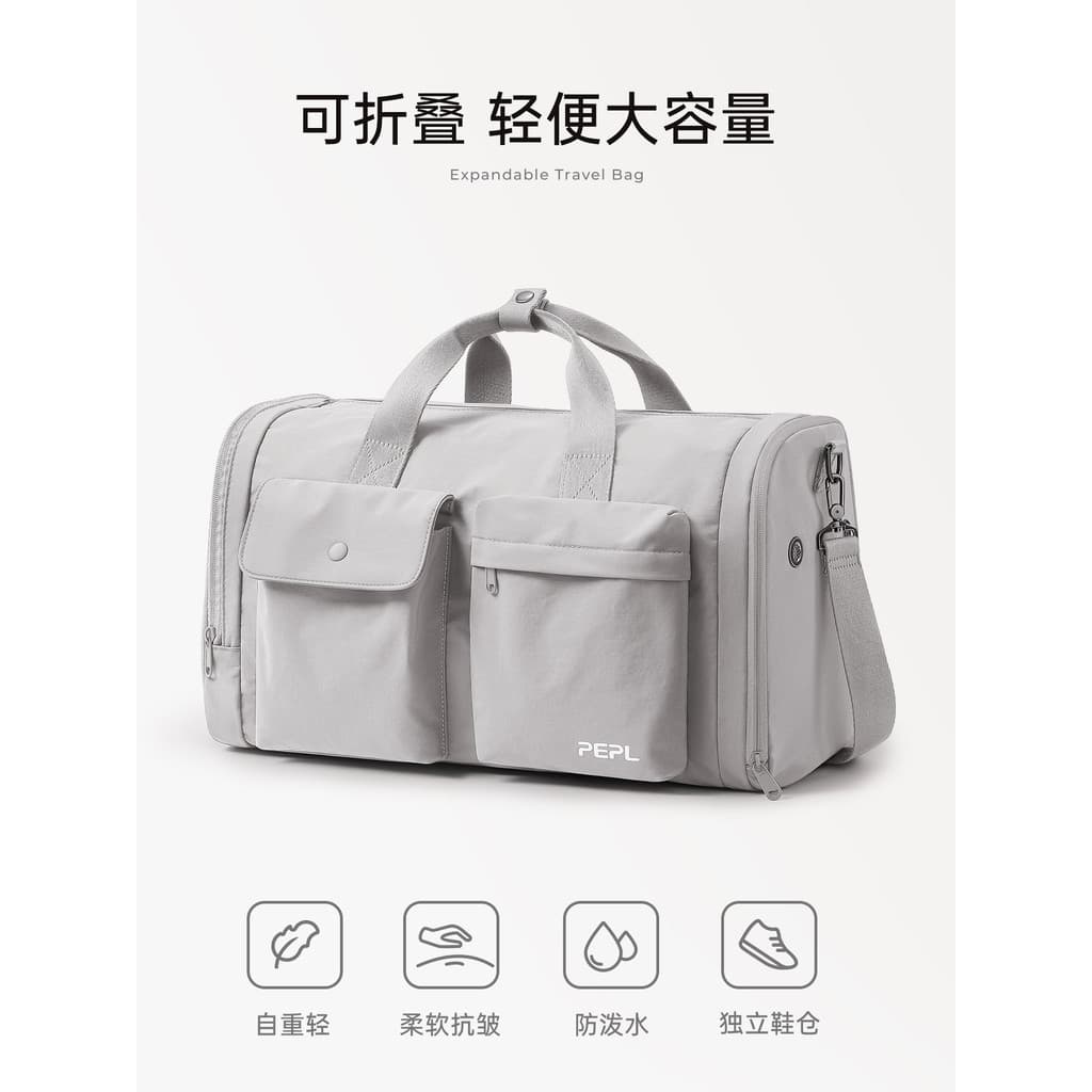 Bolsa de viagem de grande capacidade feminina portátil passeio de viagem de curta distância dobrável mochila saco de gin