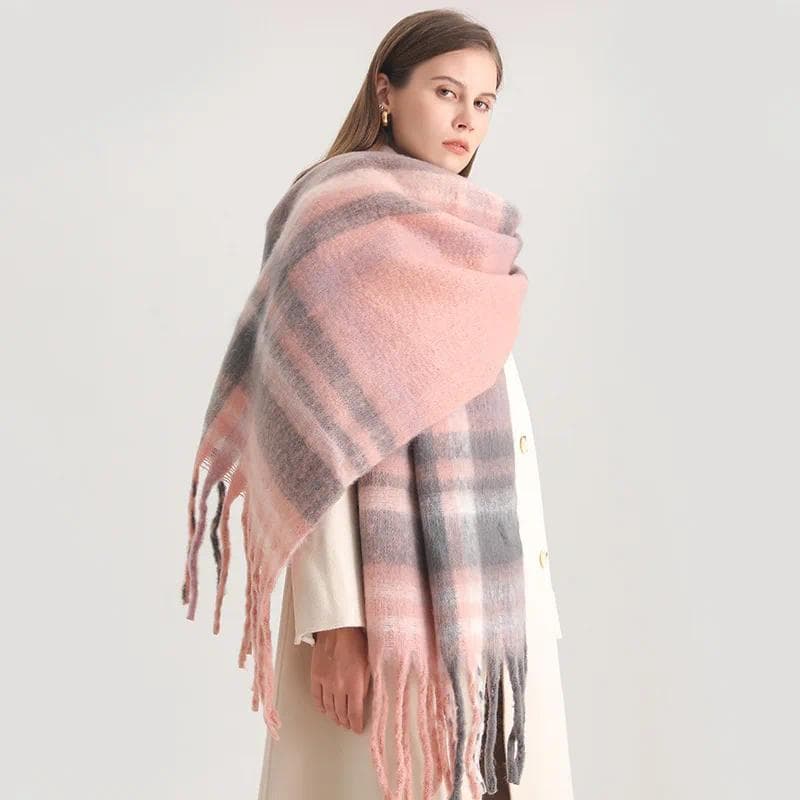 Inverno Imitação De Caxemira Cachecol Estudante Pescoço Grosso Quente Xale Masculino Feminino Popular Borla Cachecóis Bu