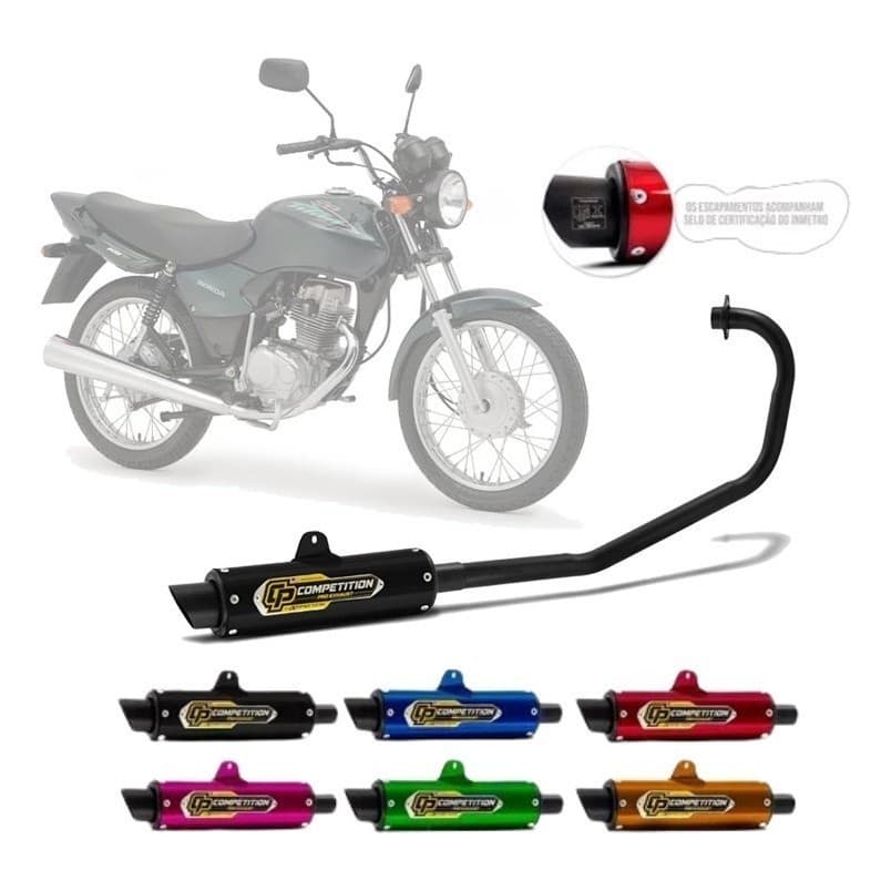 Escapamento Competition Titan 150 Esd 2004 A 2008 Moto Pro Tork Ronco Esportivo Com Selo Do Inmetro