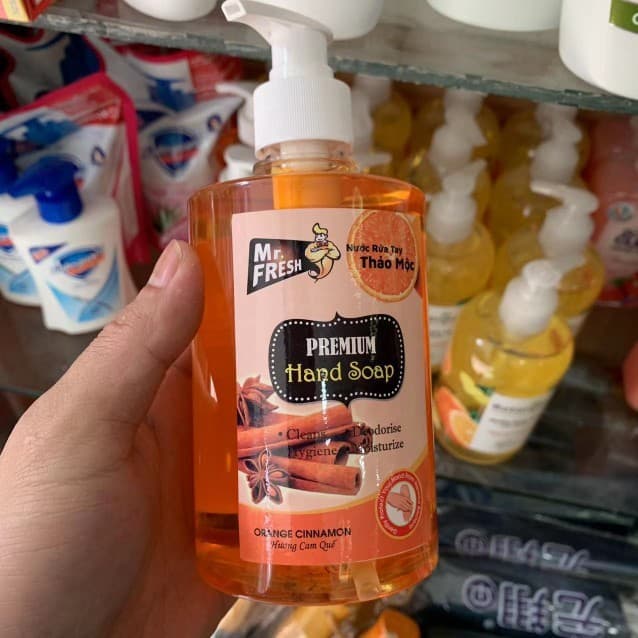 Desinfetante para mãos premium vietnamita 500ml com aroma de canela e limão