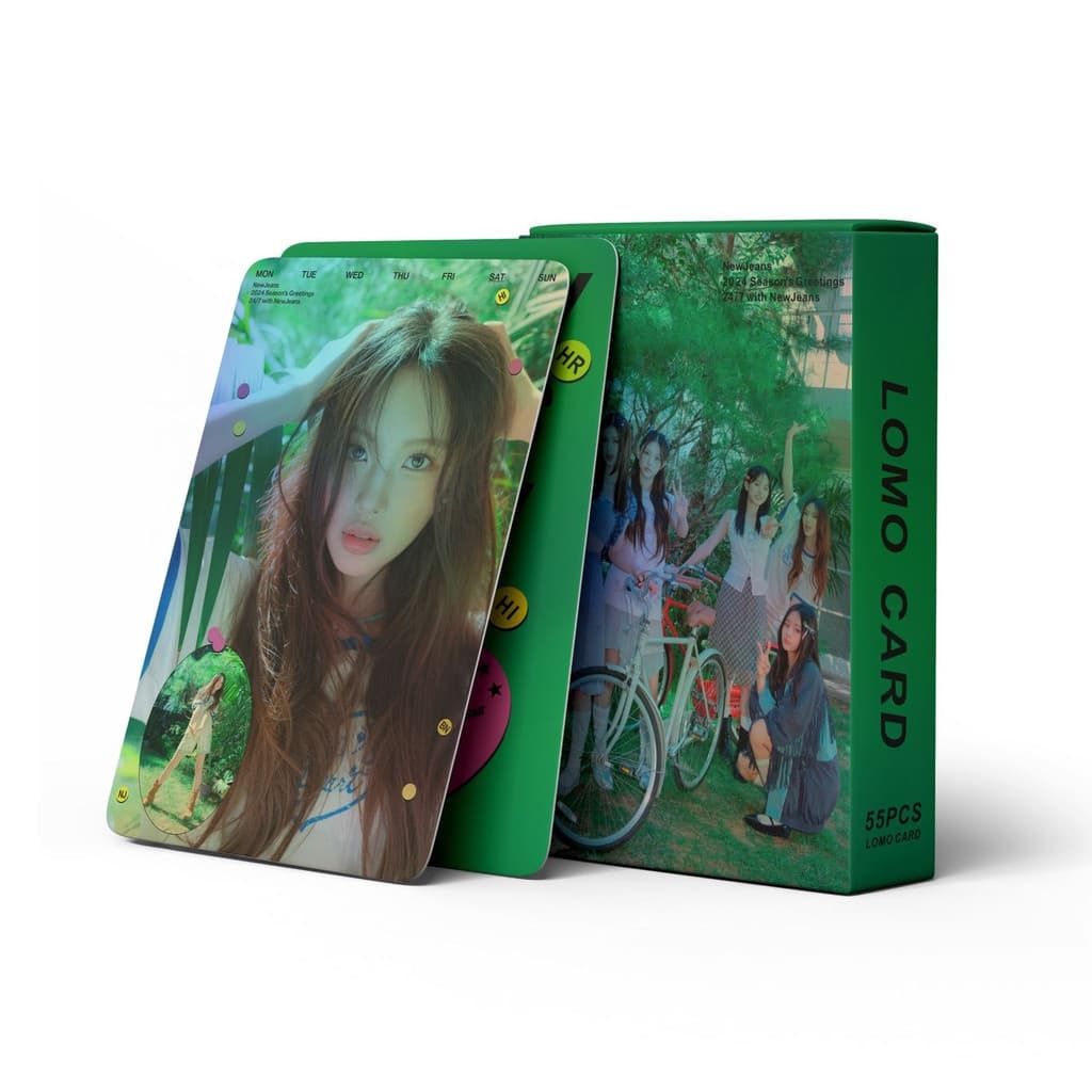 KPOP 55pcs/Caixa NewJeans Photocards 2024 Season's Greetings Cartão LOMO Álbum Postal De Coleção