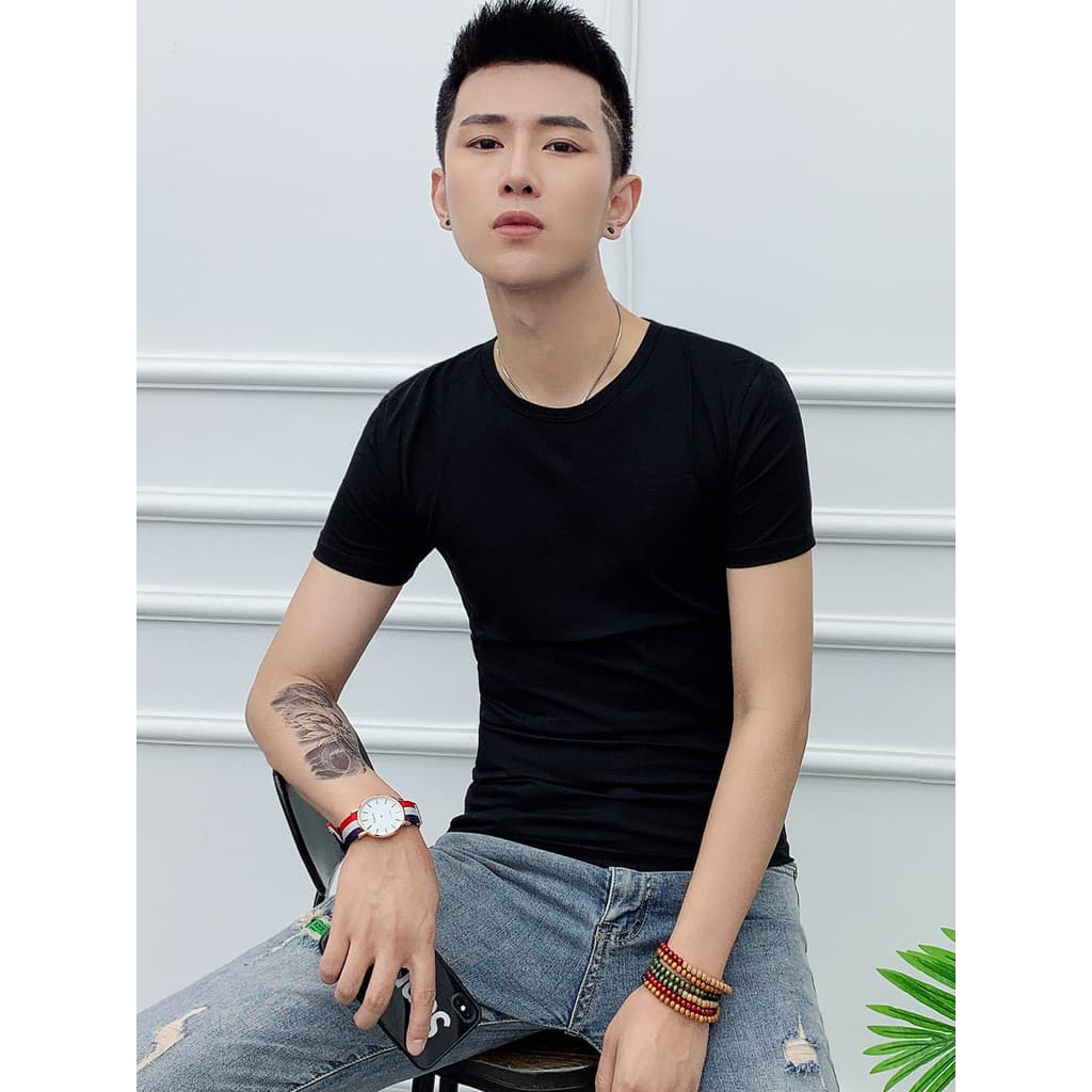 Estilo de venda quente masculino de manga curta 2024 novo estilo masculino verão rufião bonito camiseta High-End topo Ca