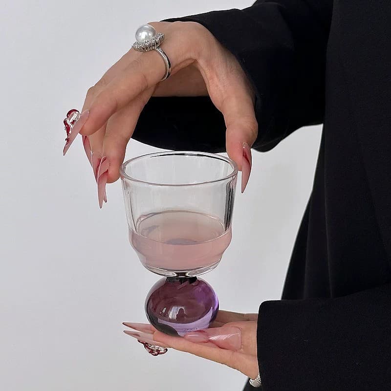 Nicho Design Retro roxo vidro de uísque de alto valor copo de vinho branco copo de vinho ligeiramente bêbado copo de vin