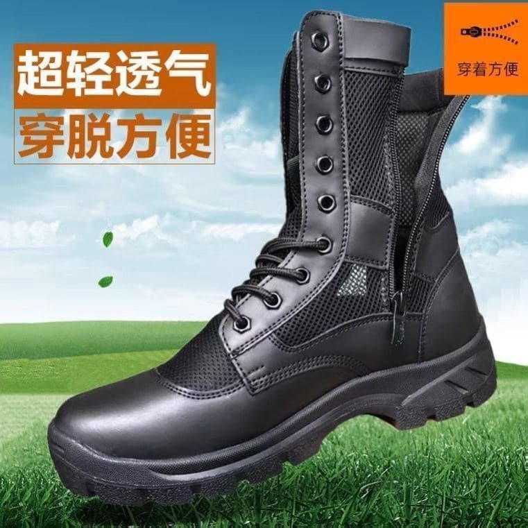 Ultra-leve verão Martin botas finas botas gerais respirável sapatos de segurança genuínos zíper sapatos de alta qualidad