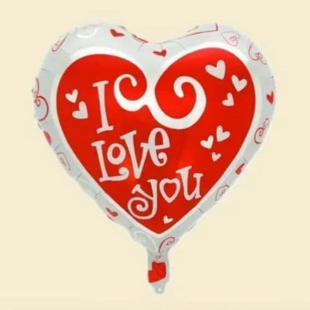 Balão Coração I Love You Metalizado 18" 45cm – Decoração Dia dos Namorados, Dia das Mães e Datas Especiais