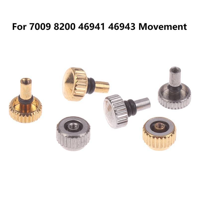 1/5 Pçs 7009 8200 Relógio Coroa Cabeça Ccrown Aço Inoxidável Alça Para 46941 46943 Movimento Thi Tubo Acessórios De
