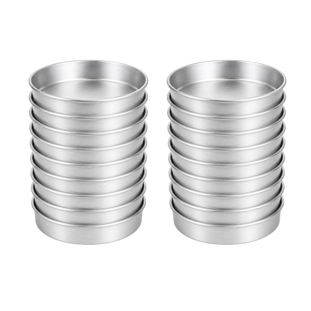 Kit 20 Formas de Pão de Hamburguer Mini Pizza em Aluminio