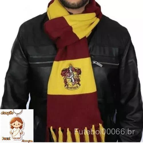 Cachecol Harry Potter Grifinoria Hogwarts Estampado