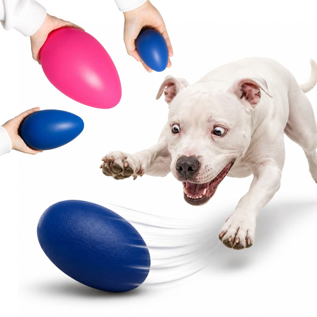 Ovo Maluco Brinquedo Cachorro Cães Pet Anti Estresse Mordedor Movimento Imprevisível Resistente