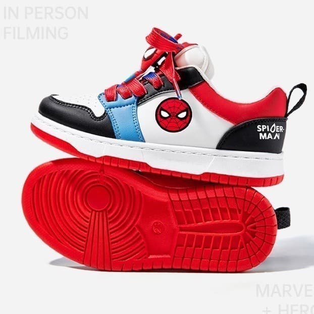 Tenis Infantil do Homem Aranha + 2 Cadarços (Azul e Vermelho) do 26 ao 33 Cano Baixo Lançamento Menino Garoto Criança