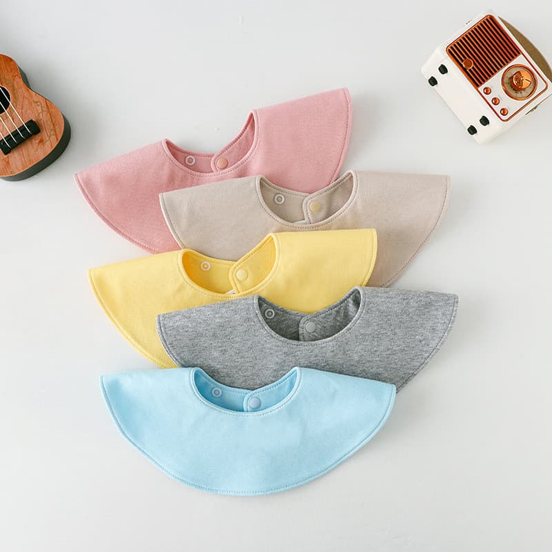 Toalha De saliva Para Bebê Algodão Puro Classe A Absorvente Bebês Masculinos E Femininos Babador Dupla Face De Cor Sólid