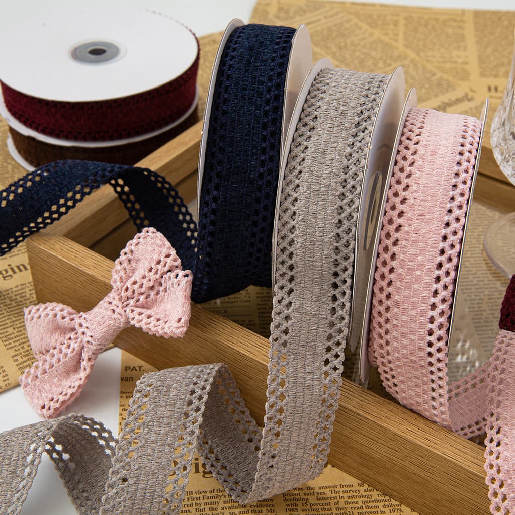 3cm10 jardas/rolo contorno oco reunindo cinto fita de veludo artesanal arco DIY acessórios para o cabelo bandana acessór
