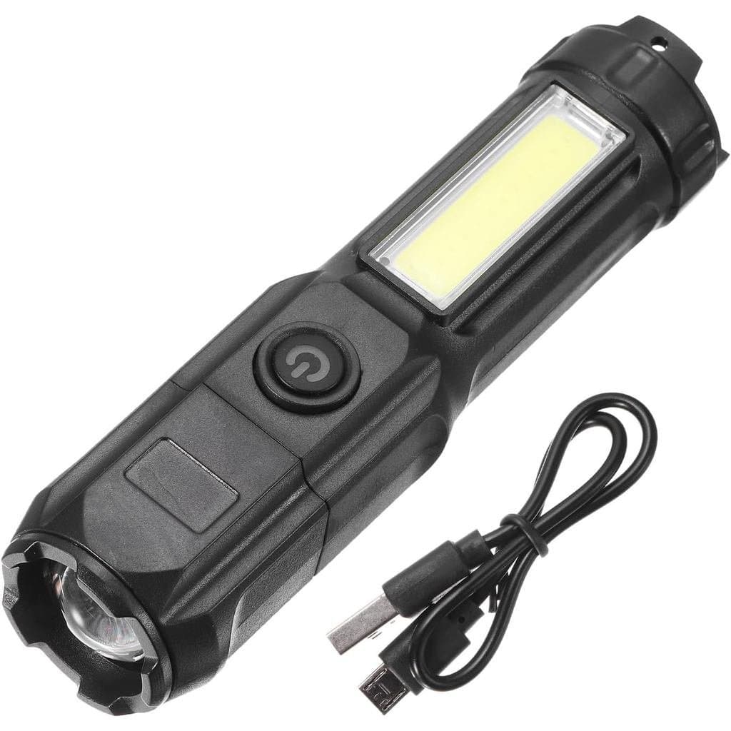 Lanterna LED Escalável PATIKIL , 1 Conjunto De 3 Modos De Alto Lúmen De Plástico Com Luz Branca Recarregável Por USB Par
