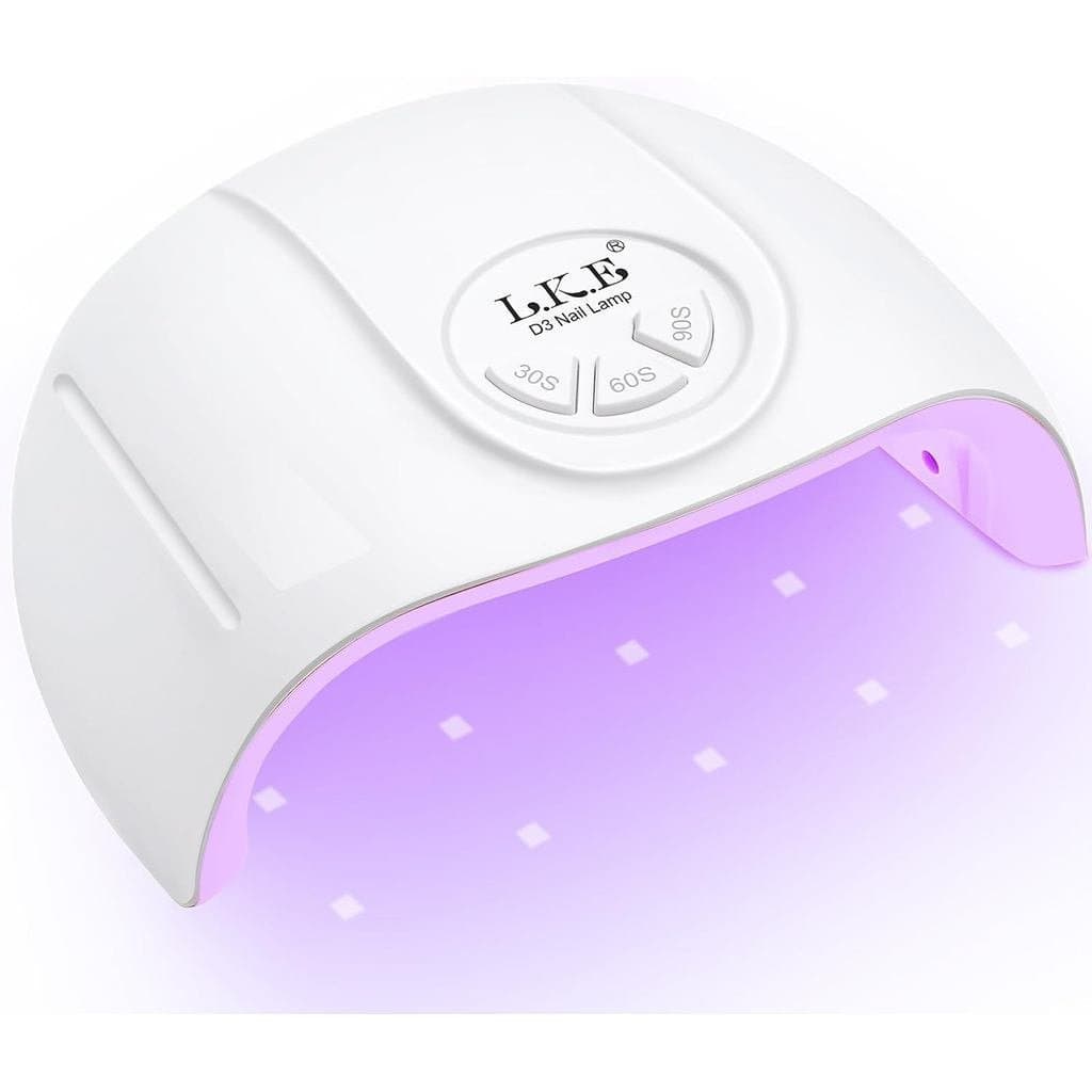 Lâmpada UV para unhas de gel, lâmpada de unhas LKE72WUVLED, equipada com 21 lâmpadas LED, 3 temporizadores, sensor de ar