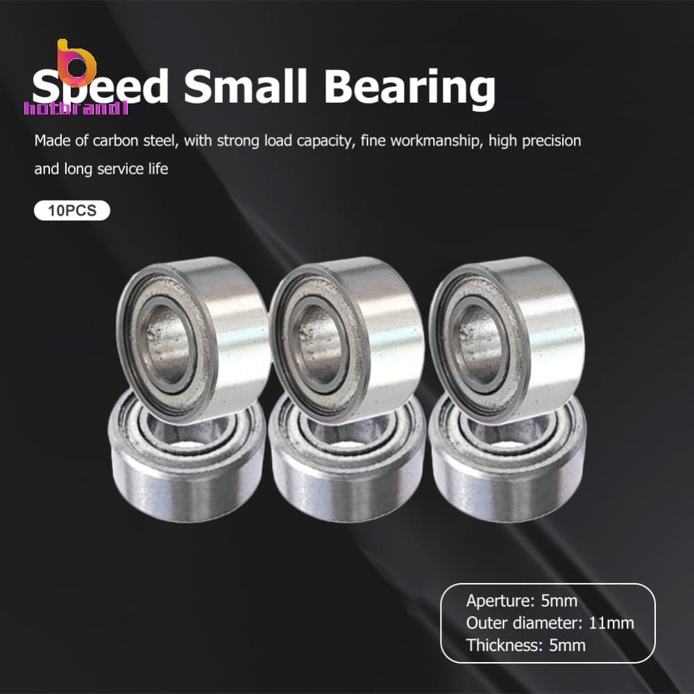 10 Peças Rolamento Em Miniatura 685ZZ Bicicleta Fone De Ouvido Silencioso Aço Carbono 5x11x5mm De Transmissão De Energia