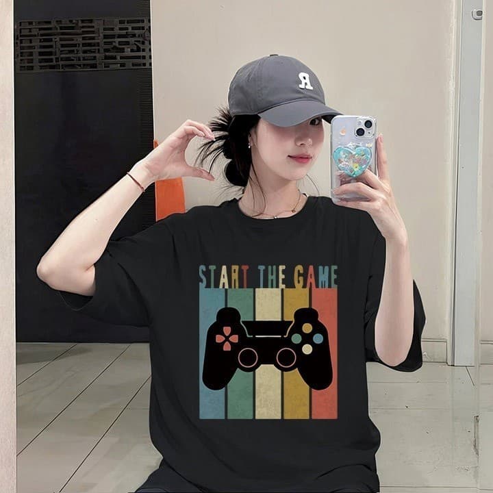 Camisa Feminina Algodão Start The Game Camiseta Moda Verão Premium