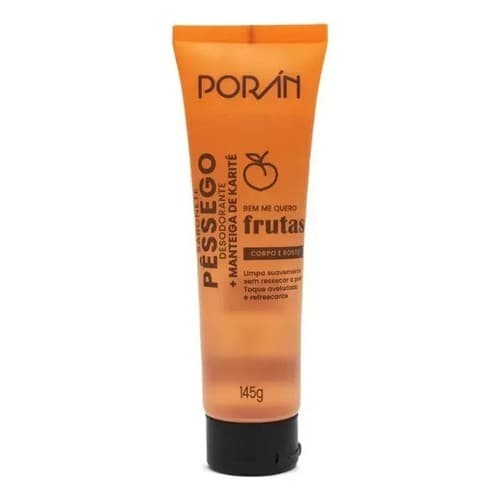 Sabonete Líquido Corpo E Rosto Poran 145ml Pessego