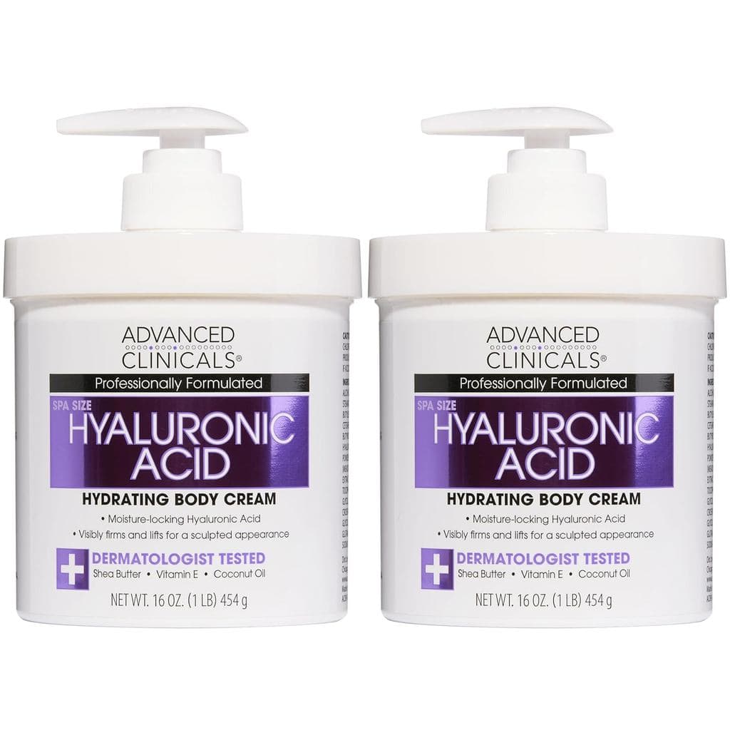 Creme Hidratante Corporal com Ácido Hialurônico e Vitamina E da Advanced Clinicals |   Creme Hidratante e Loção Corporal