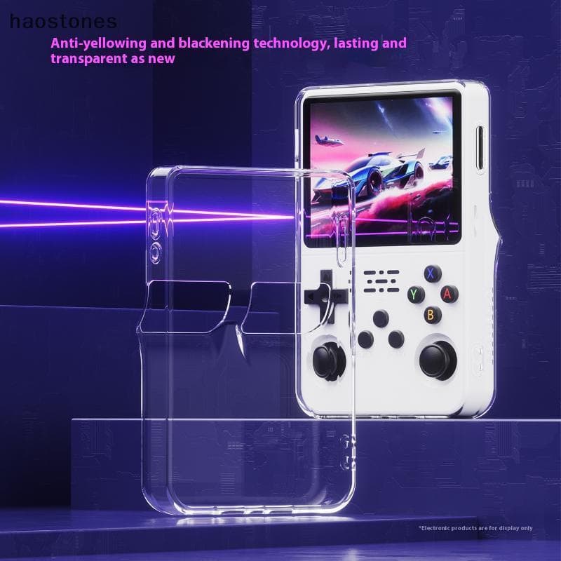 1 Pçs Transparente Handheld Game Console Capa Protetora Integrado TPU Macio Escudo Para R36s Caso Protetor