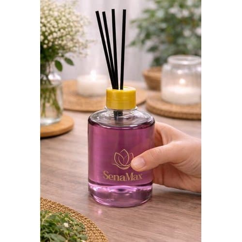 Difusor Aromatico Orquidea Negra 280ml Aroma Marcante Design Elegante Roxo Ambiente Perfumado Longa Duracao