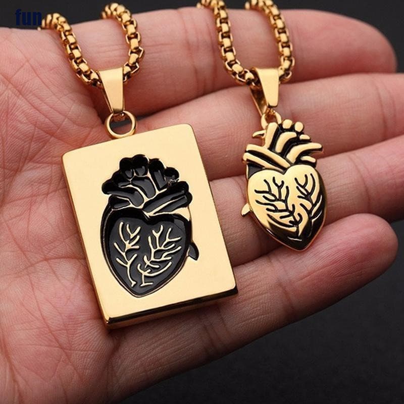 Conjunto de 2 peças de colar com pingente de coração em forma de quebra-cabeça, presente para o Dia dos Namorados.