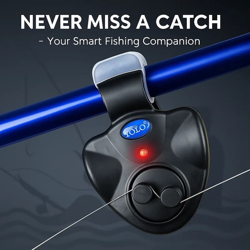 Alarme de Mordida para Pesca, Equipamento de Camping, Buzzer Eletrônico para Vara de Pesca com Sirene Alta, Indicador Di