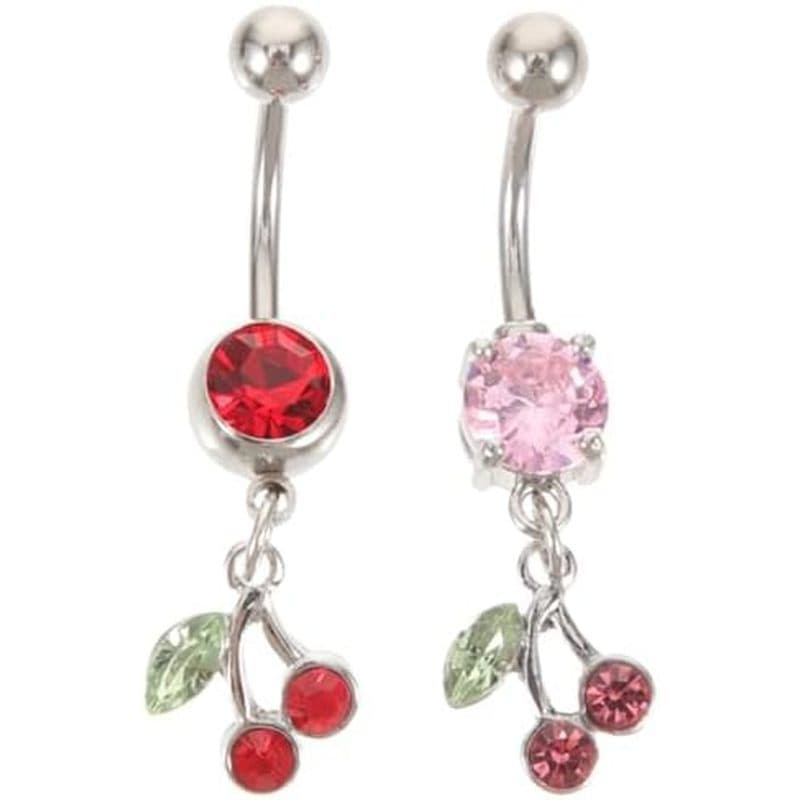 Anéis De Umbigo Pendurados , Anel De Barriga De Cereja , Piercing , Frutas Para Mulheres