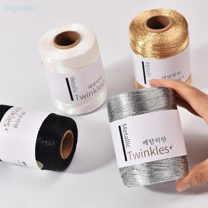 (big88apple) 1 Rolo , Fio Cintilante Metálico-Mistura De 1 Mm De Espessura , Poliéster E Rayon , Ideal Para Artesanato D