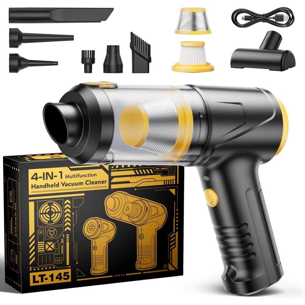Aspirador de pó portátil com potência de sucção de 21000Pa, equipado com motor sem escovas, mini aspirador de pó portáti