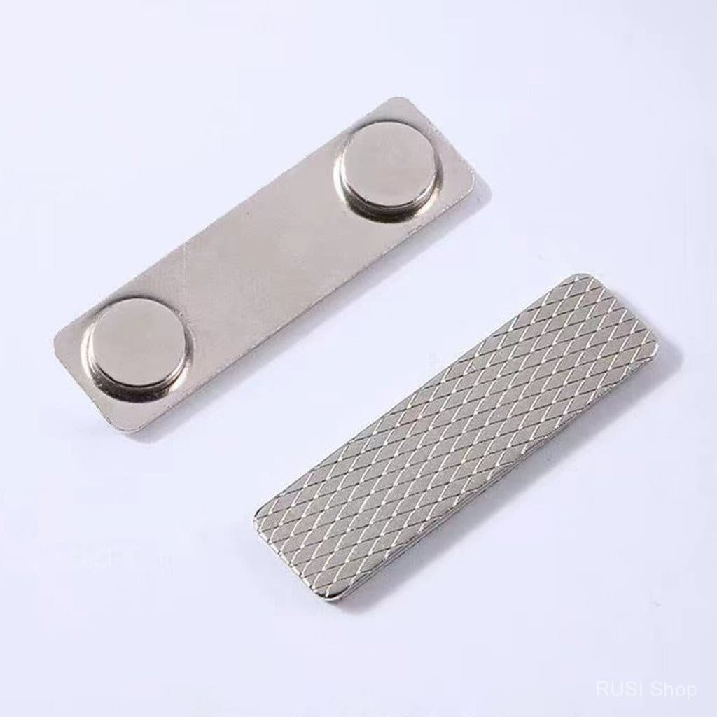 10pcs Nome Magnético Metálico Do Crachá Porta Etiqueta De Identificação