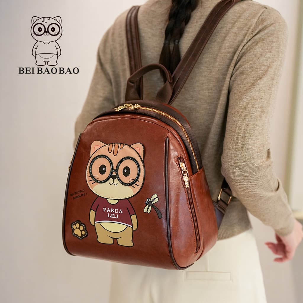 North saco estilo Preppy contraste cor moda All-Match viagem Commuter nicho simples mochila feminina