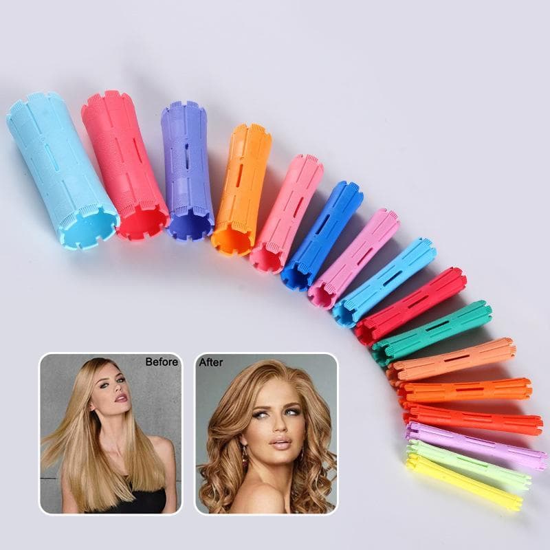 6/9 Pçs Hastes De Permanente De Cabelo Onda Fria Perming Sem Calor Antiderrapante Oco Design Rolos DIY Barbeiro Ferramen