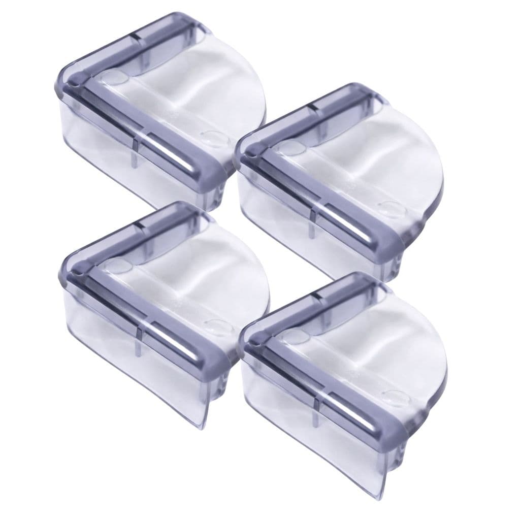 Kit Protetor De Quina Borda Mesa Moveis Segurança Bebê Canto Armários Berço Idoso Silicone Macio