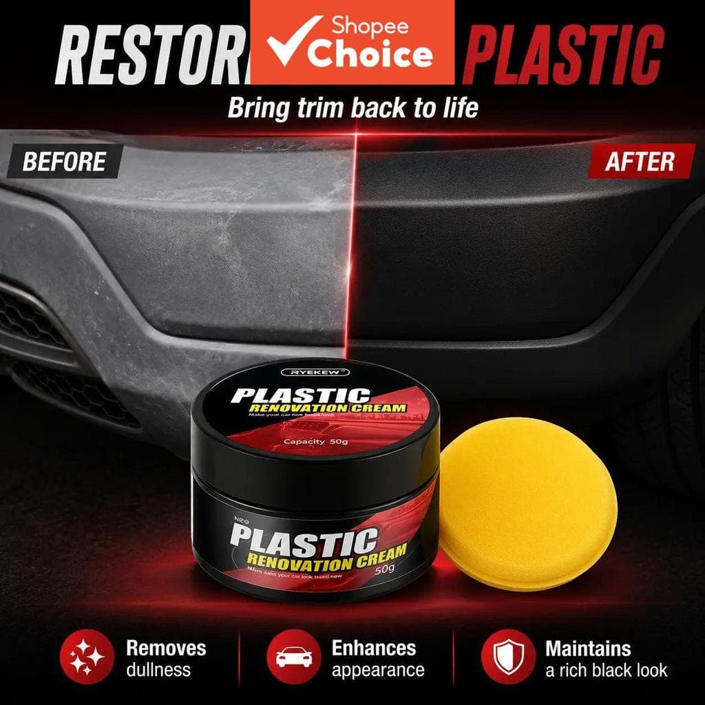 Bálsamo Restaurador De Guarnição De Pára-Choques Premium 50g Pasta De Restauração De Plástico Exterior Automático Cuidad