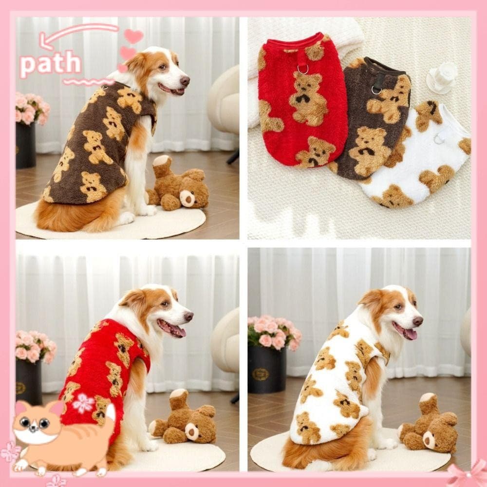 PATH Roupas De Cachorro De Inverno , Suéter Com Padrão De Urso Fofo Colete , Suprimentos Para Animais De Estimação 3XL-7
