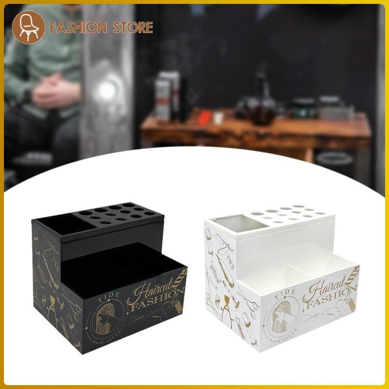[Wishshopeelq] Porta-Ferramentas De Barbeiro Caixa Organizador De Rack De Tesoura Suprimentos De Armazenamento Material