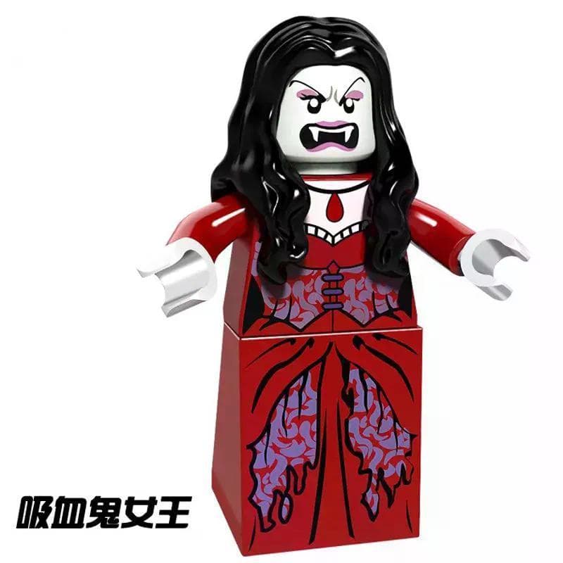 2026 novo estilo compatível lego Halloween minifigura desenho lego abóbora homem bruxa zumbi vampiro montado bloco de co