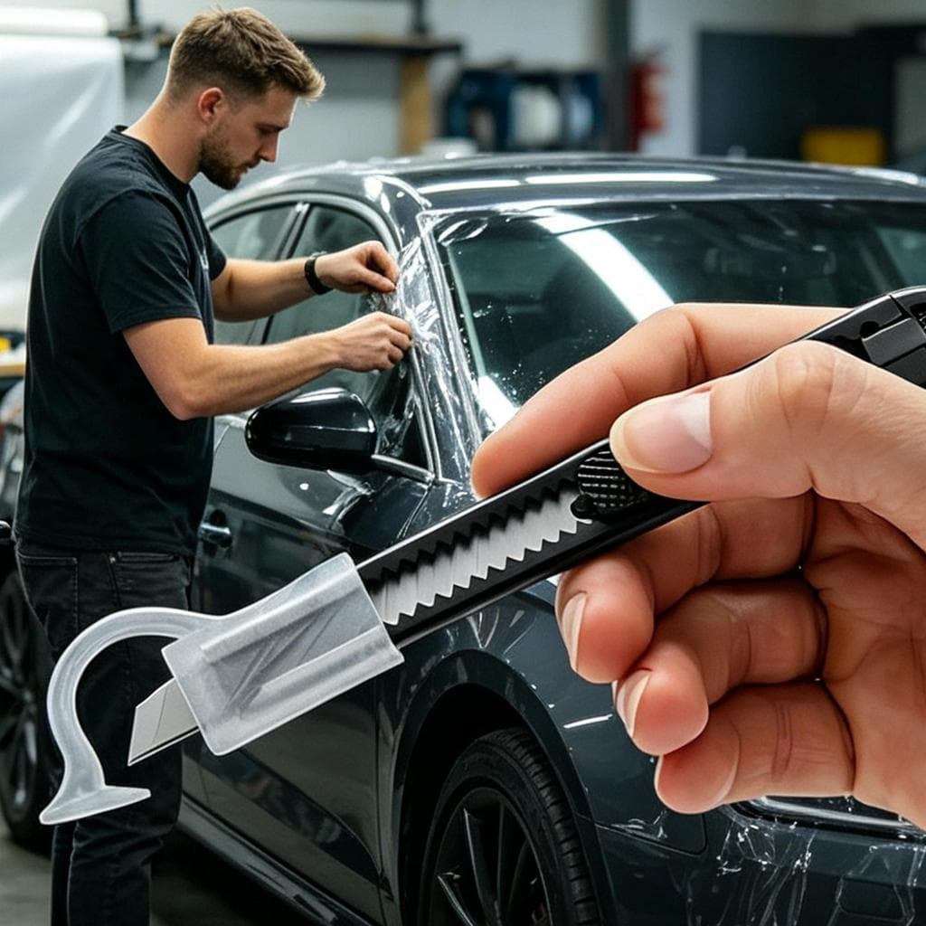 Junta De Corte De Filme Automático Reutilizável Adere Aplicador Resistente A Riscos Cortador De Envoltório Guarda Para V
