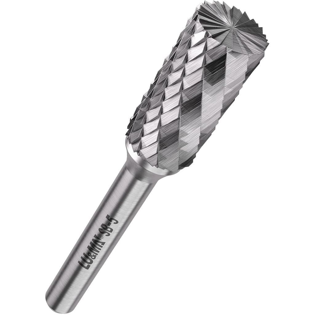 Broca de Carboneto de Tungstênio LU&MN SB-5 - Broca Rotativa de Corte Duplo de Grau Industrial - Cabeça de 1/2" e Haste
