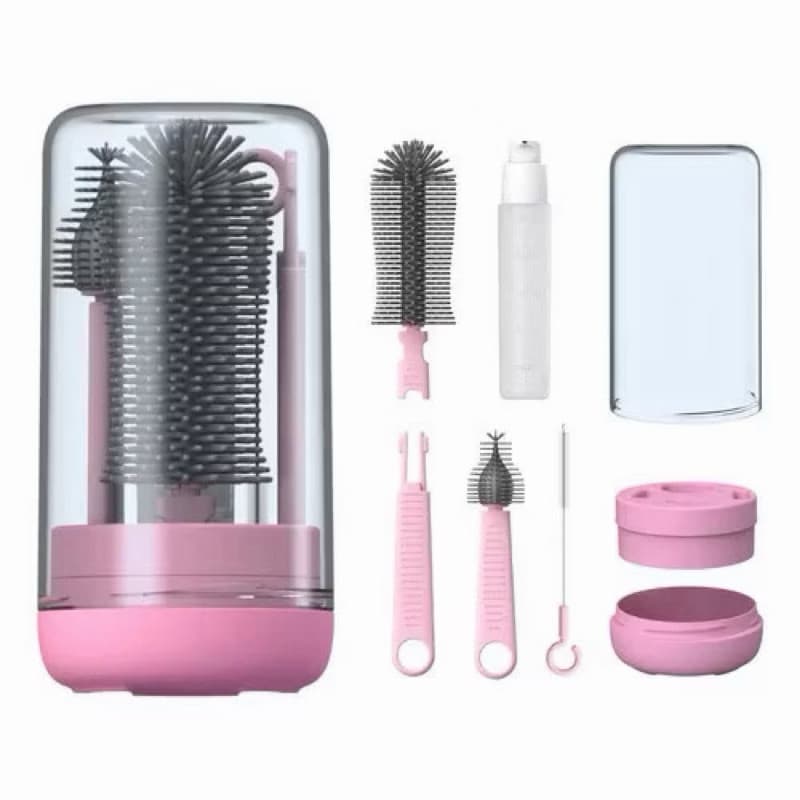 Kit Escova De Limpeza Garrafas Mamadeiras Bicos Portátil