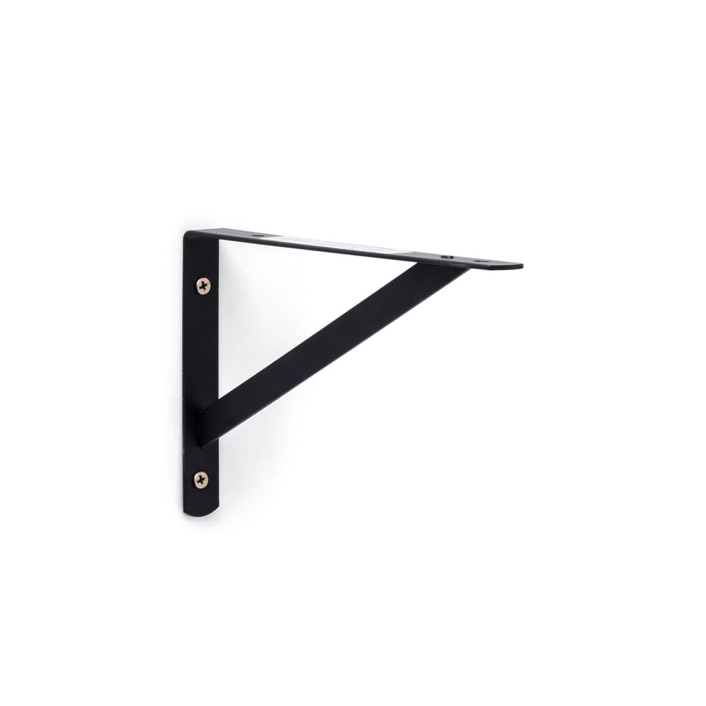 Kit 4X Suporte Reforçado Mão Francesa  Para Prateleira 20 Cm Preto