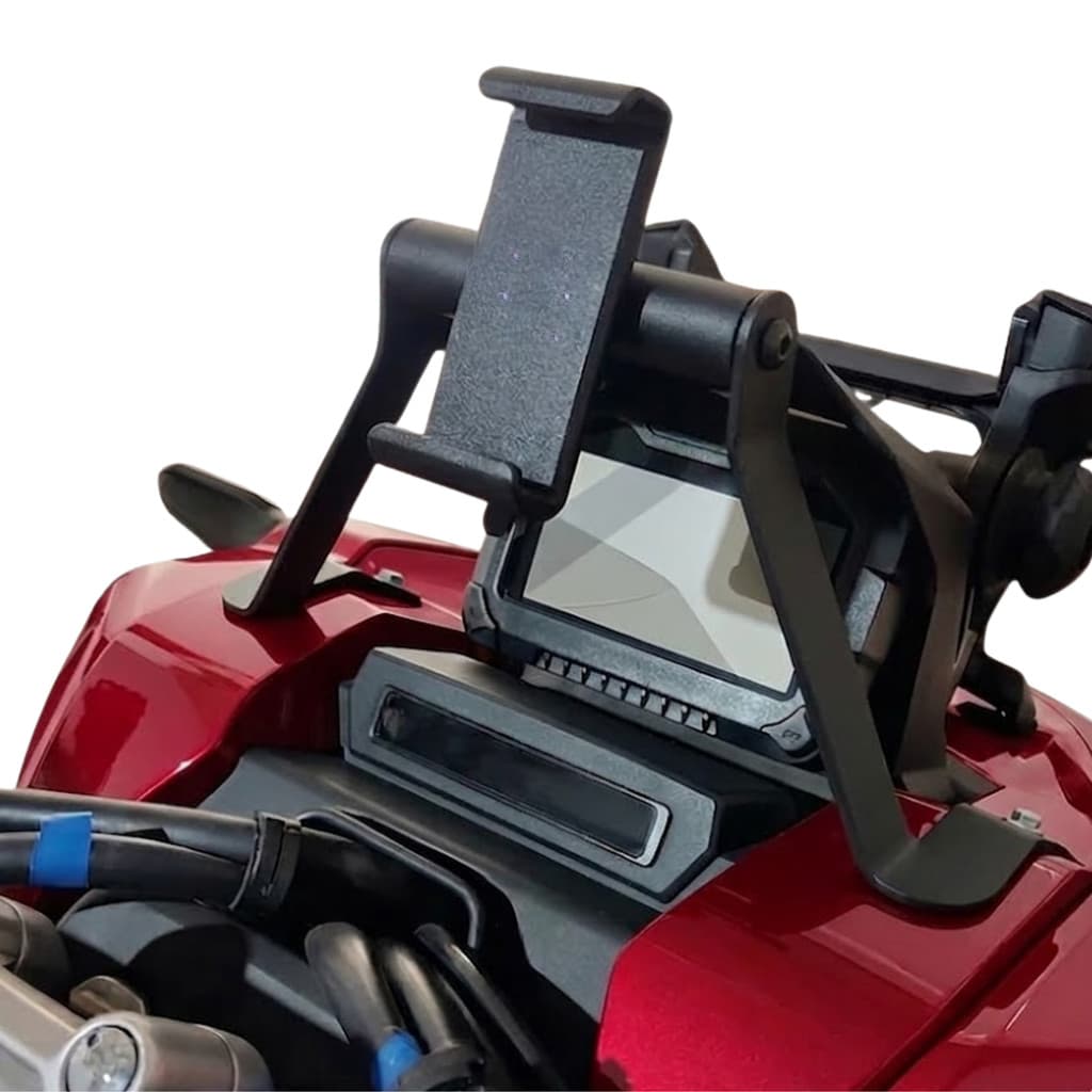 Suporte Para Celular GPS CarPlay Honda ADV150 ADV160 Barra Reforçada Em Aço Carbono Com Alta Fixação